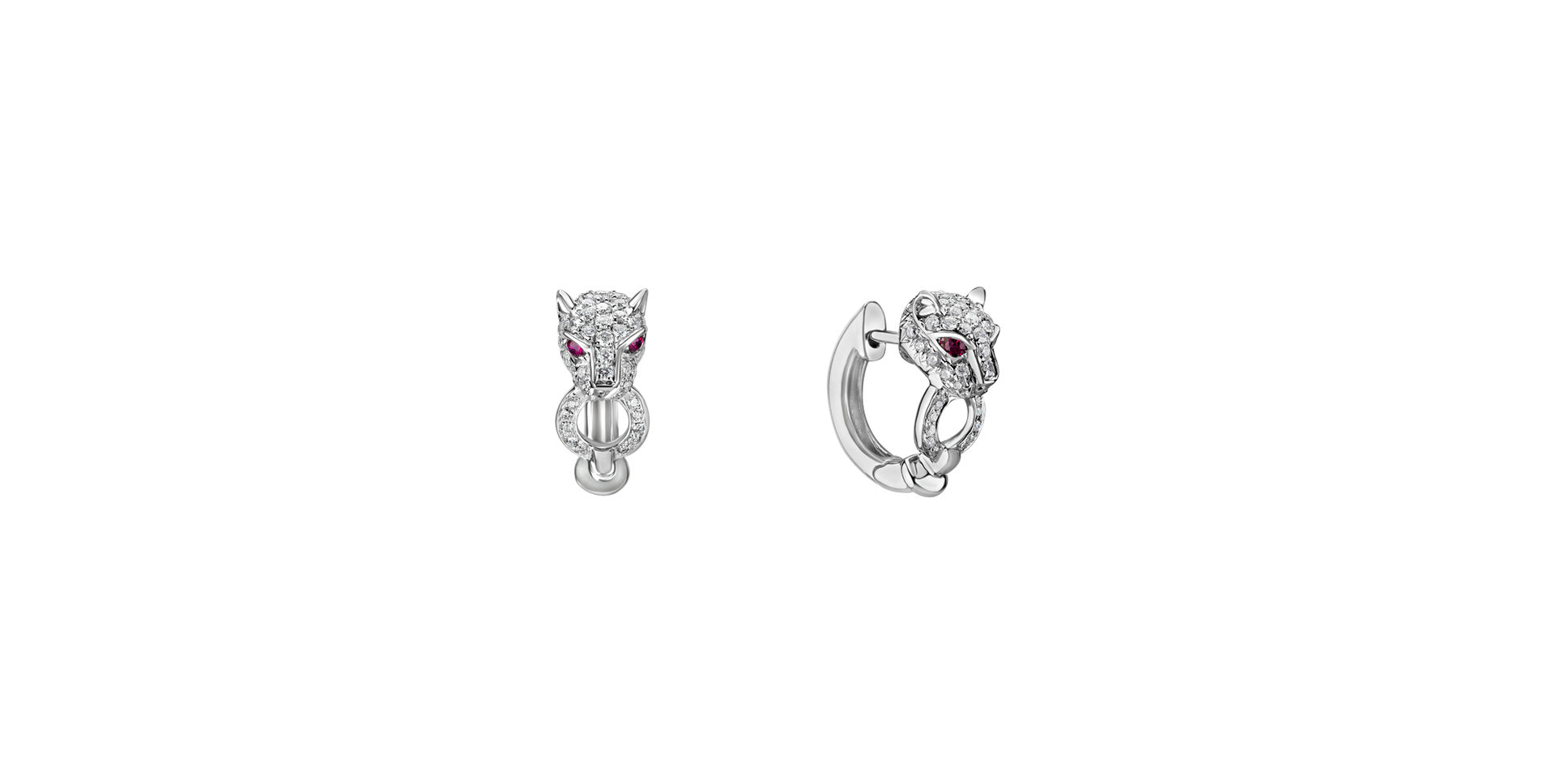 Diamond earrings and Ruby Beast Eyes