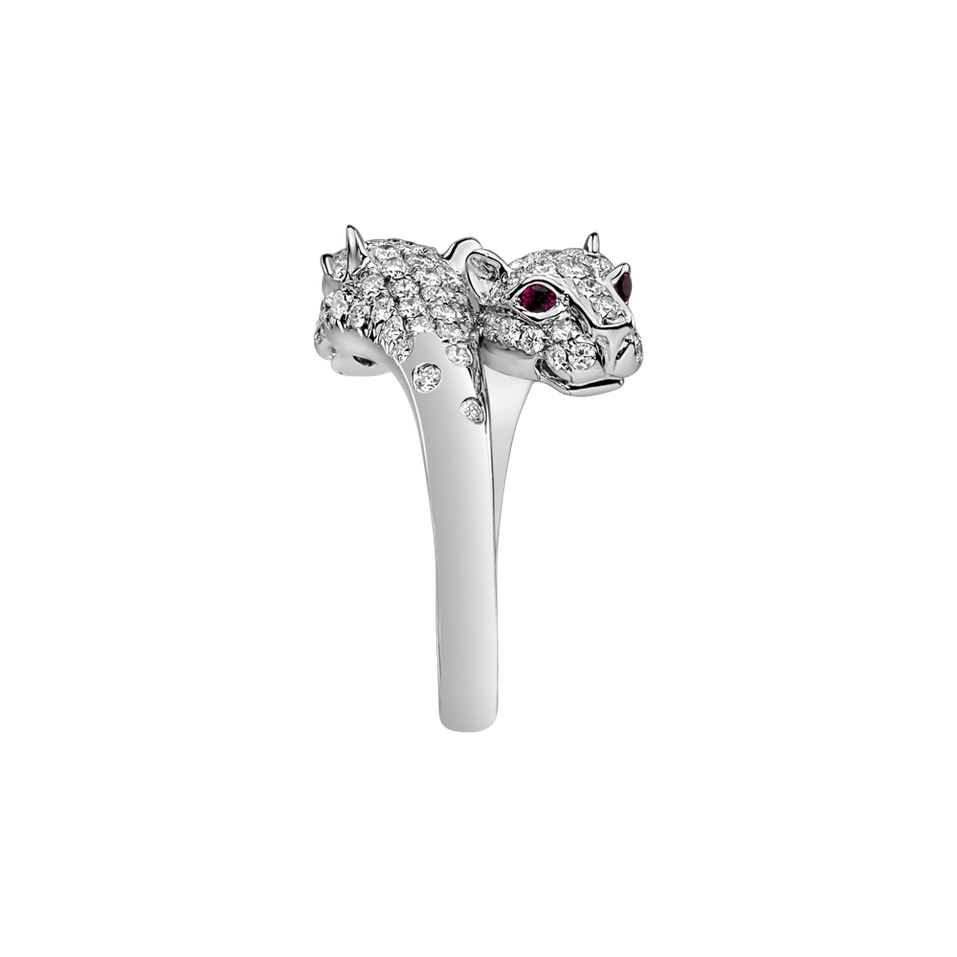 Diamond ring with Ruby Diamond Animal