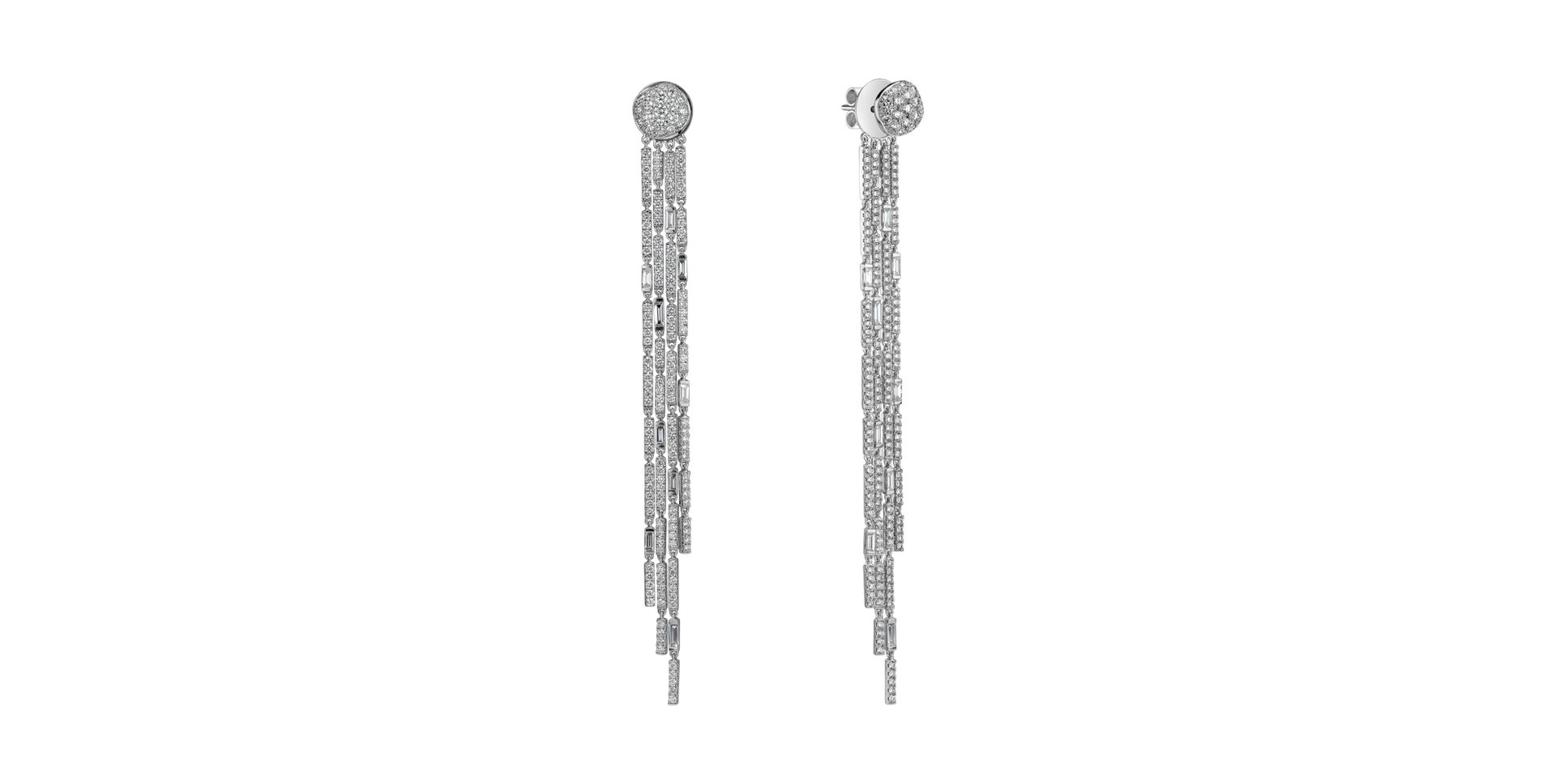 18ct white gold diamond earrings Orient Midnight