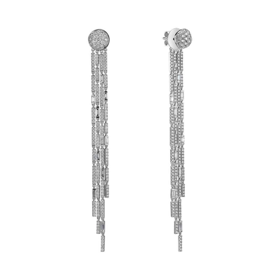 18ct white gold diamond earrings Orient Midnight