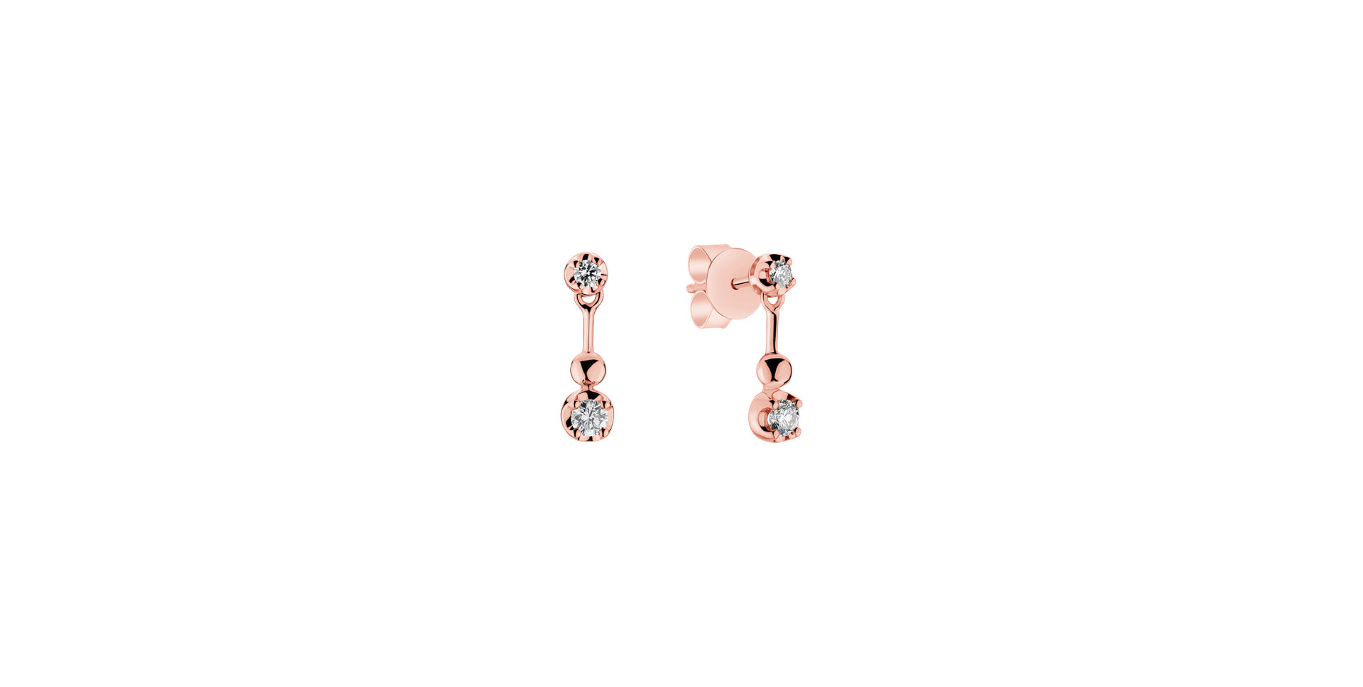 Diamond earrings Rosy Serenade