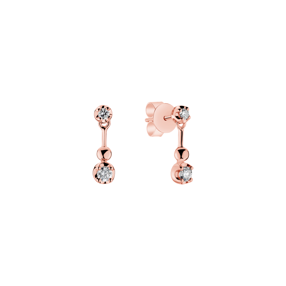Diamond earrings Rosy Serenade