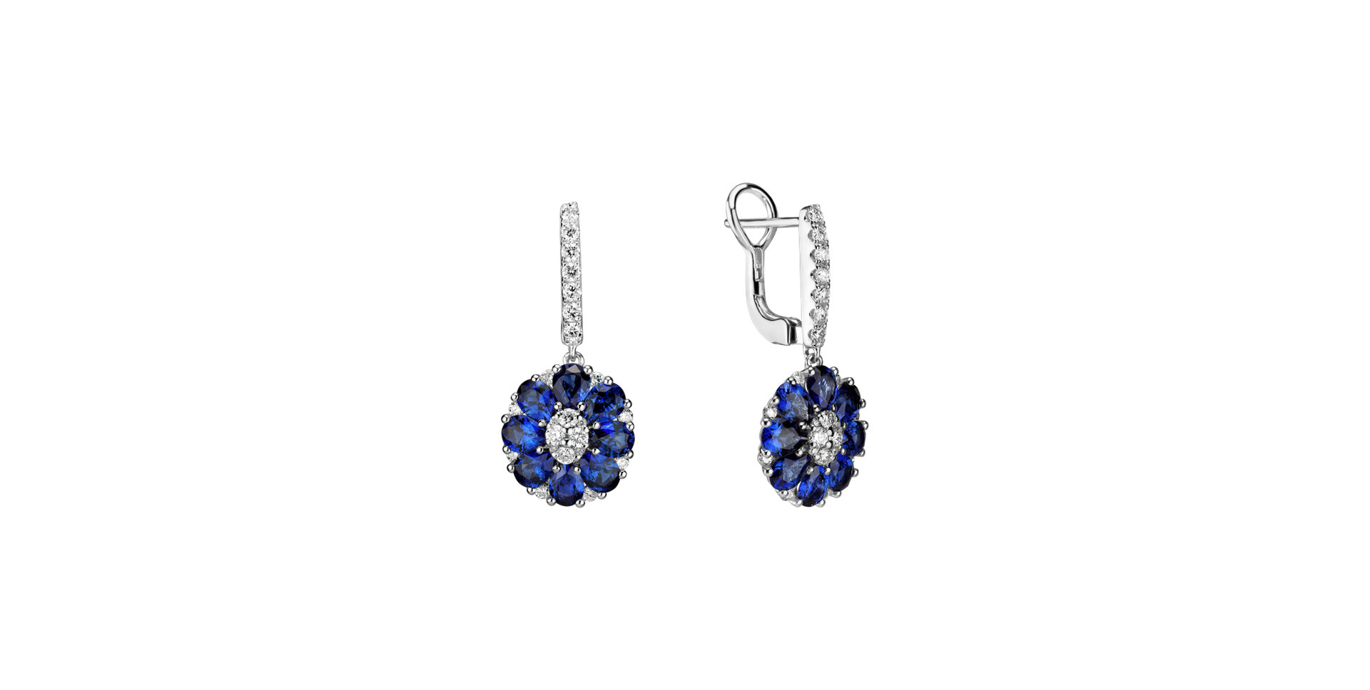 Diamond earrings and Sapphire Ruth