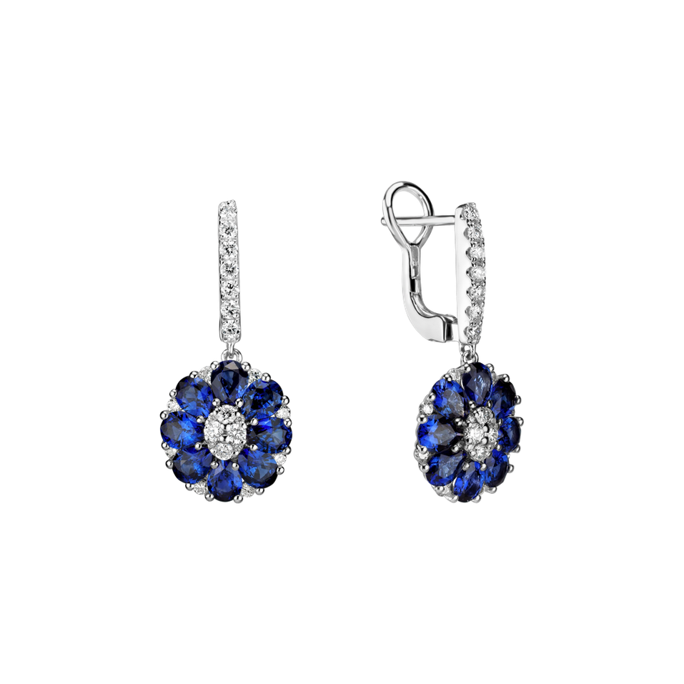 Diamond earrings and Sapphire Ruth