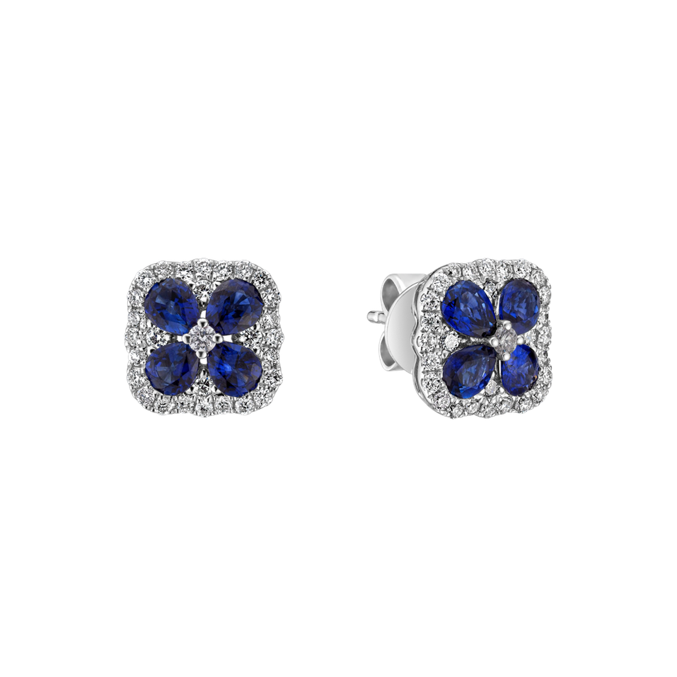 Diamond earrings and Sapphire Sabrinne