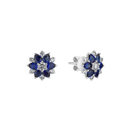 Diamond earrings and Sapphire Sparkle of Hope