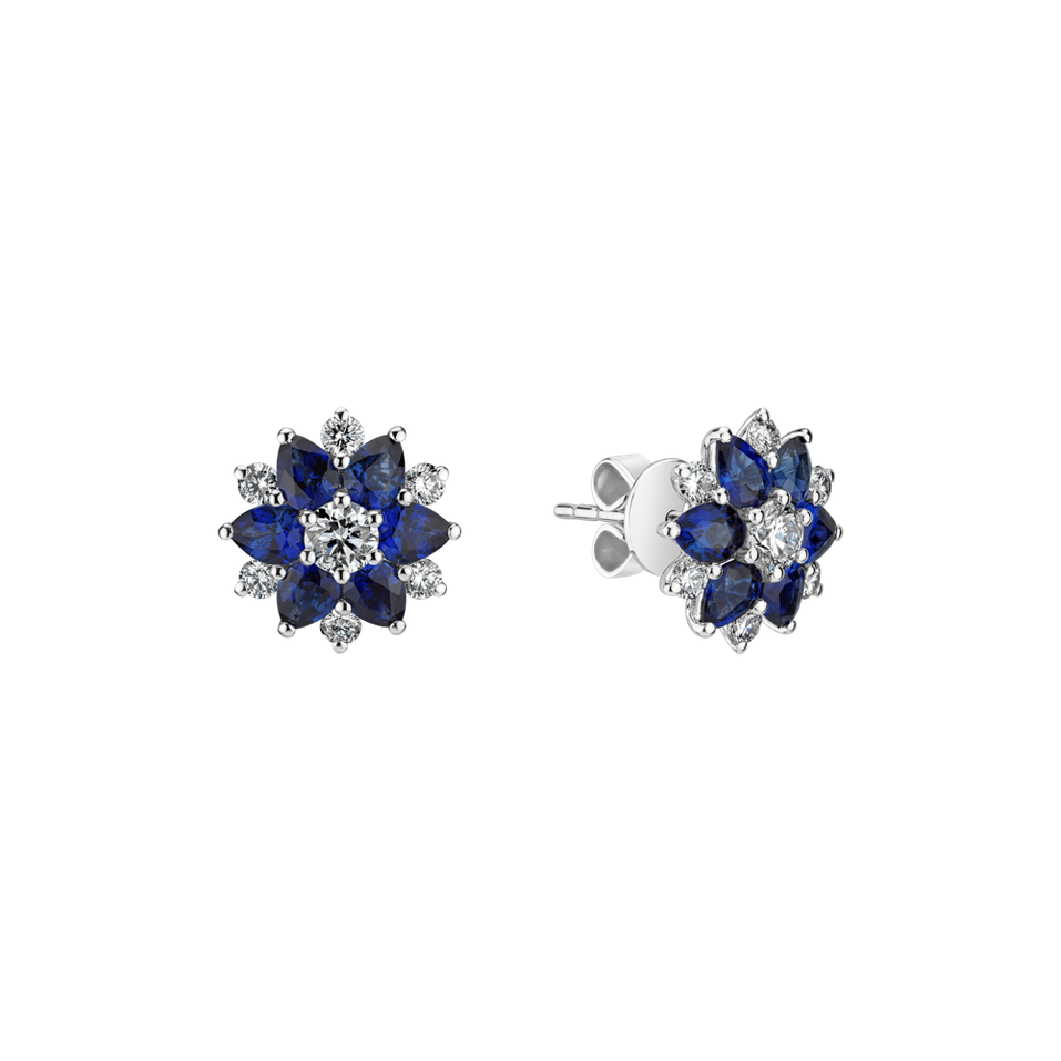 Diamond earrings and Sapphire Sparkle of Hope