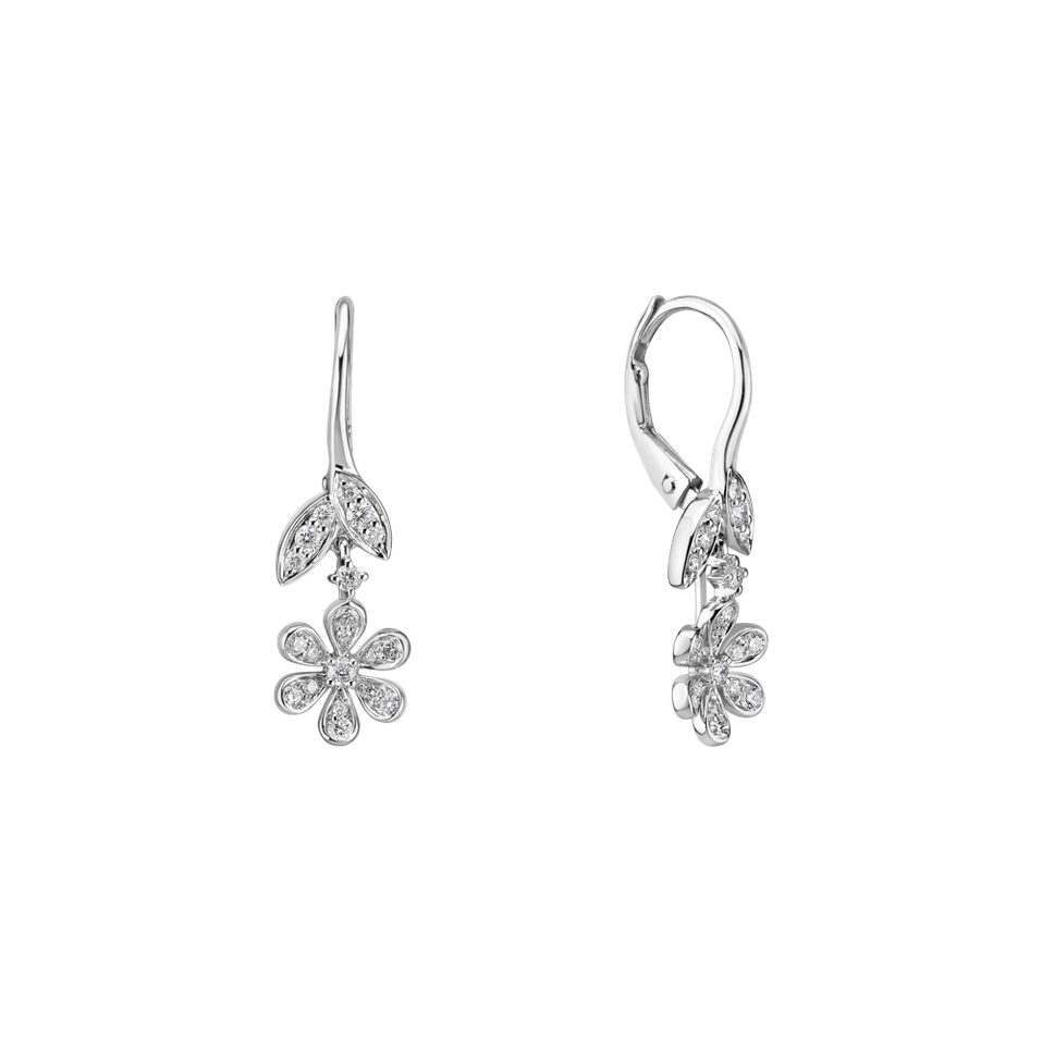Diamond earrings Daisy Flower