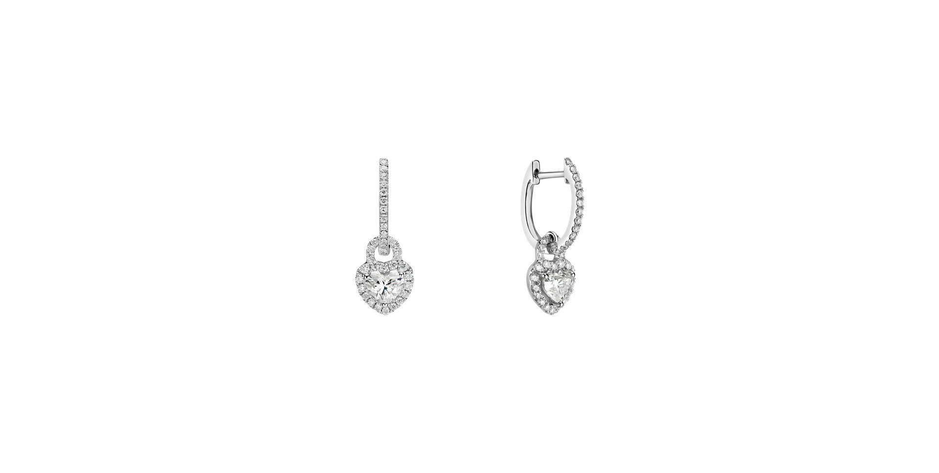 Diamond earrings Frozen Hearts