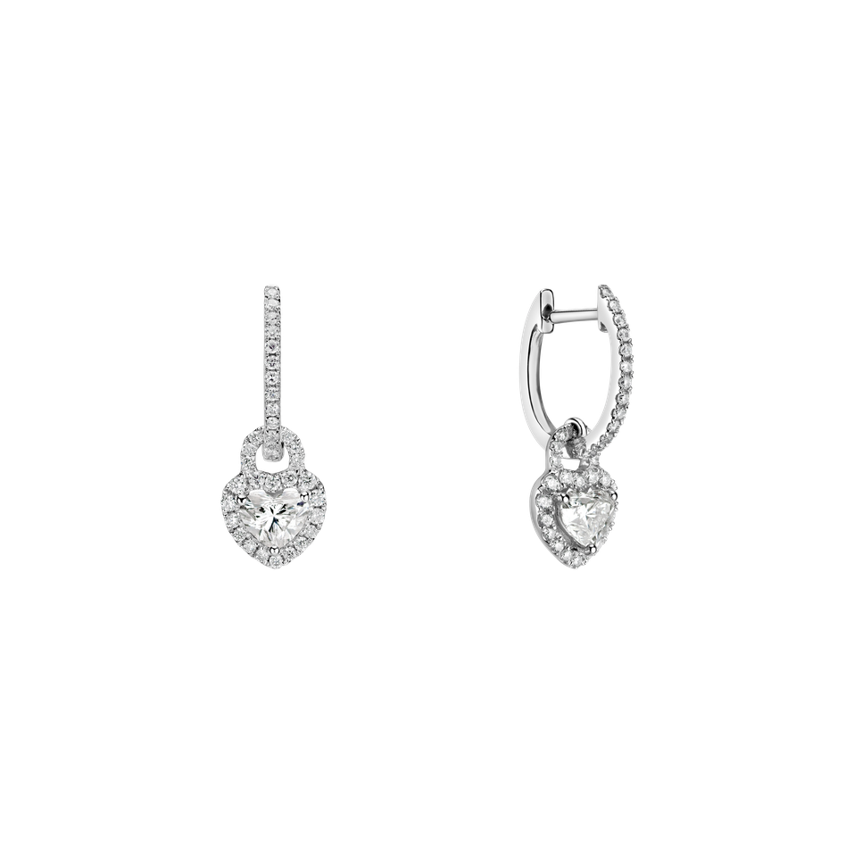 Diamond earrings Frozen Hearts