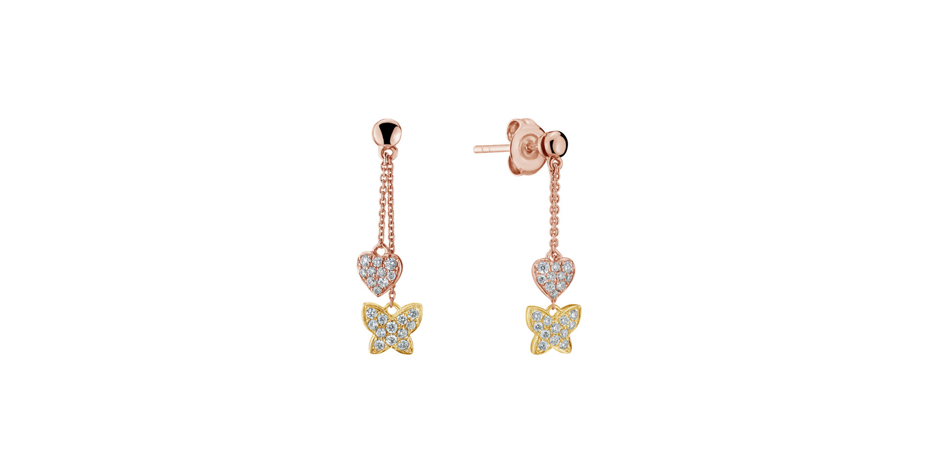 Diamond earrings Faithful Papillon