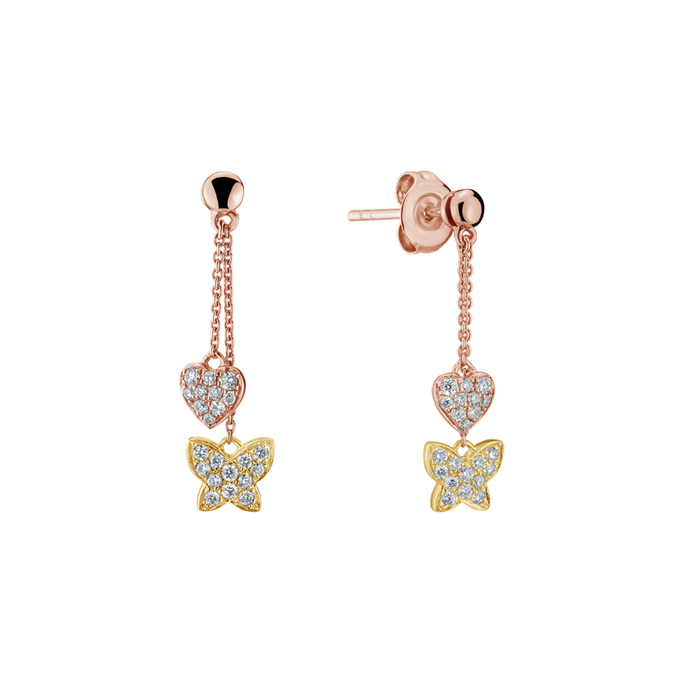 Diamond earrings Faithful Papillon