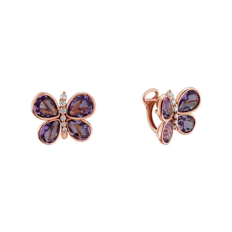 Diamond earrings and Amethyst Rockstar Rue