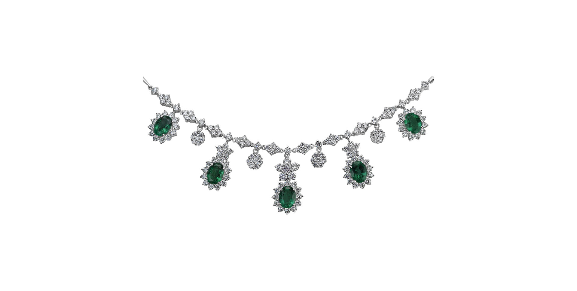 Diamond necklace with Emerald Miracle Highness