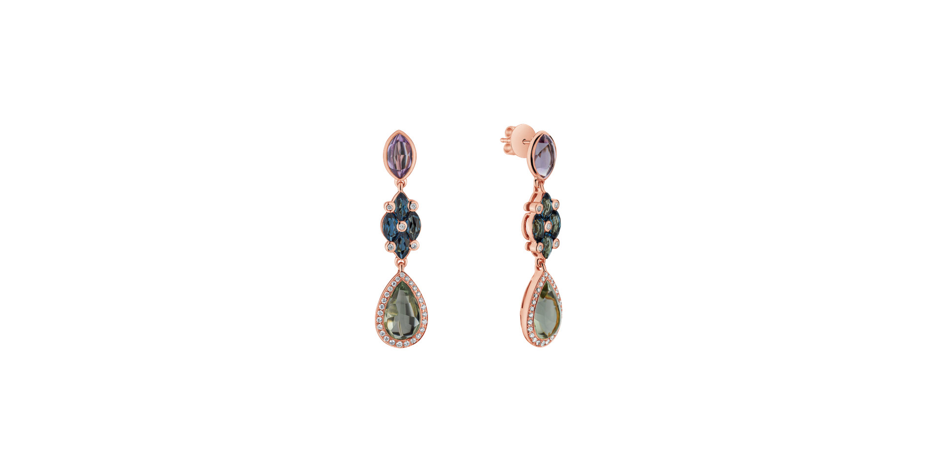 Diamond earrings and gemstones Enchanted Forest