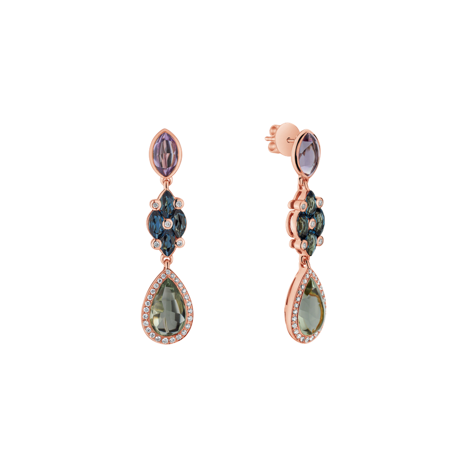 Diamond earrings and gemstones Enchanted Forest