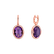 Diamond earrings with Amethyst Damron3