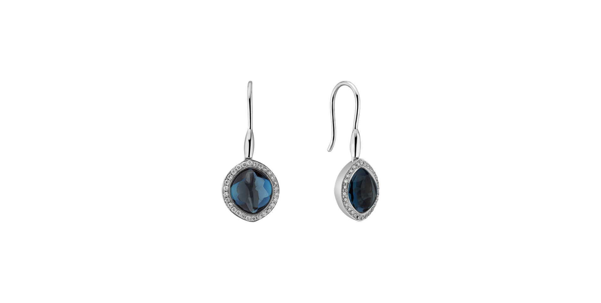 Diamond earrings with Topaz Centauria