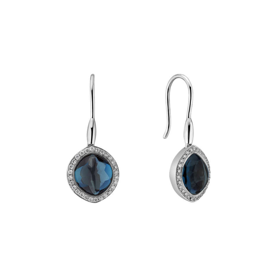 Diamond earrings with Topaz Centauria
