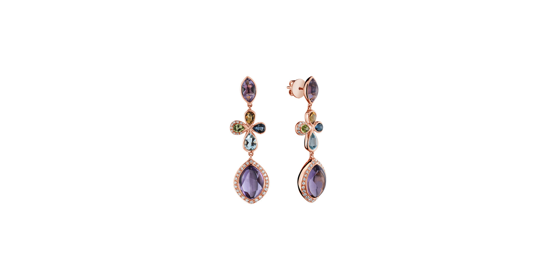 Diamond earrings and gemstones Arabic Dream