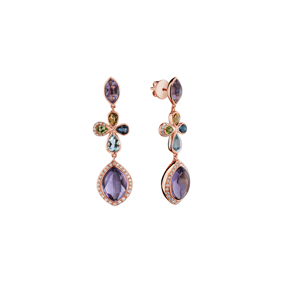 Diamond earrings and gemstones Arabic Dream