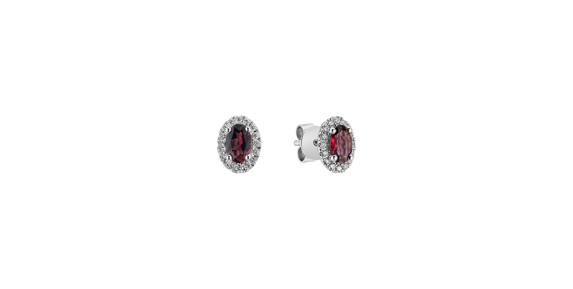 Diamond earrings with Tourmaline Imperial Allegory