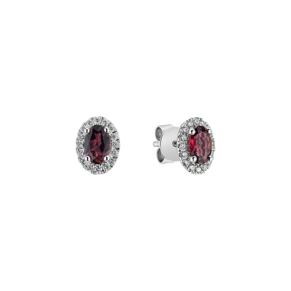 Diamond earrings with Tourmaline Imperial Allegory