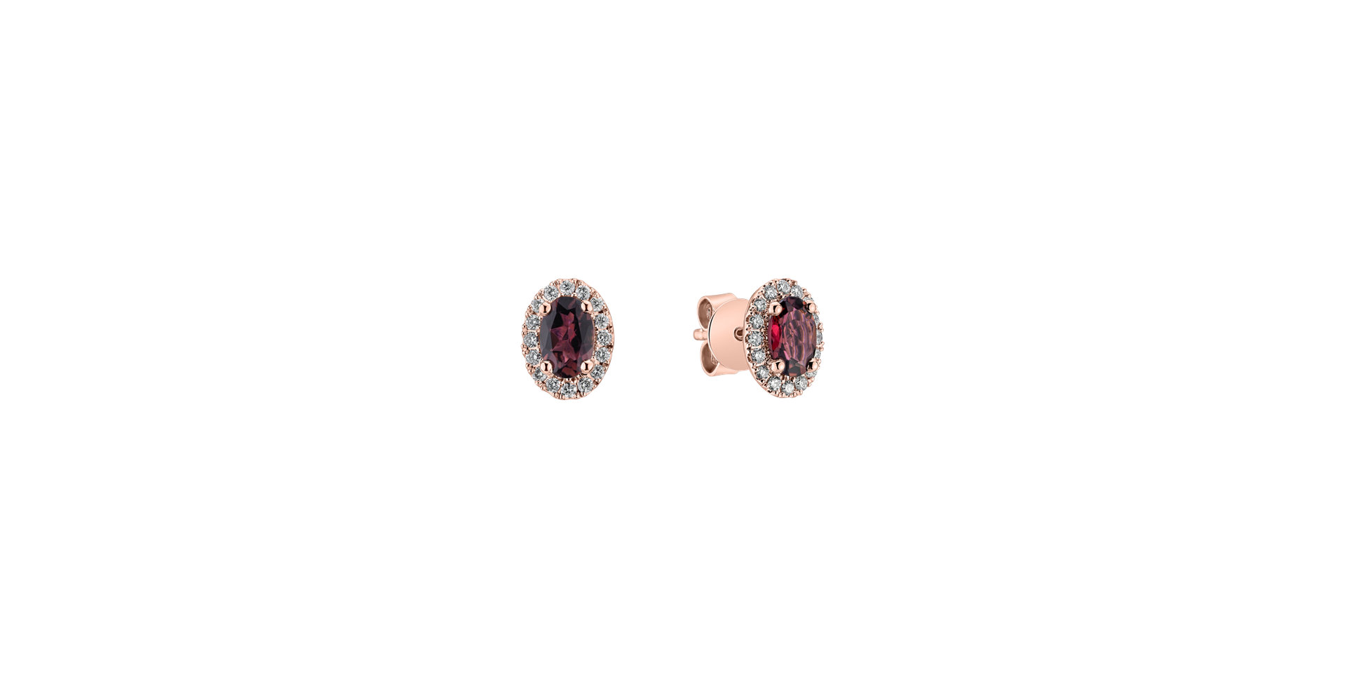 Diamond earrings with Tourmaline Imperial Allegory