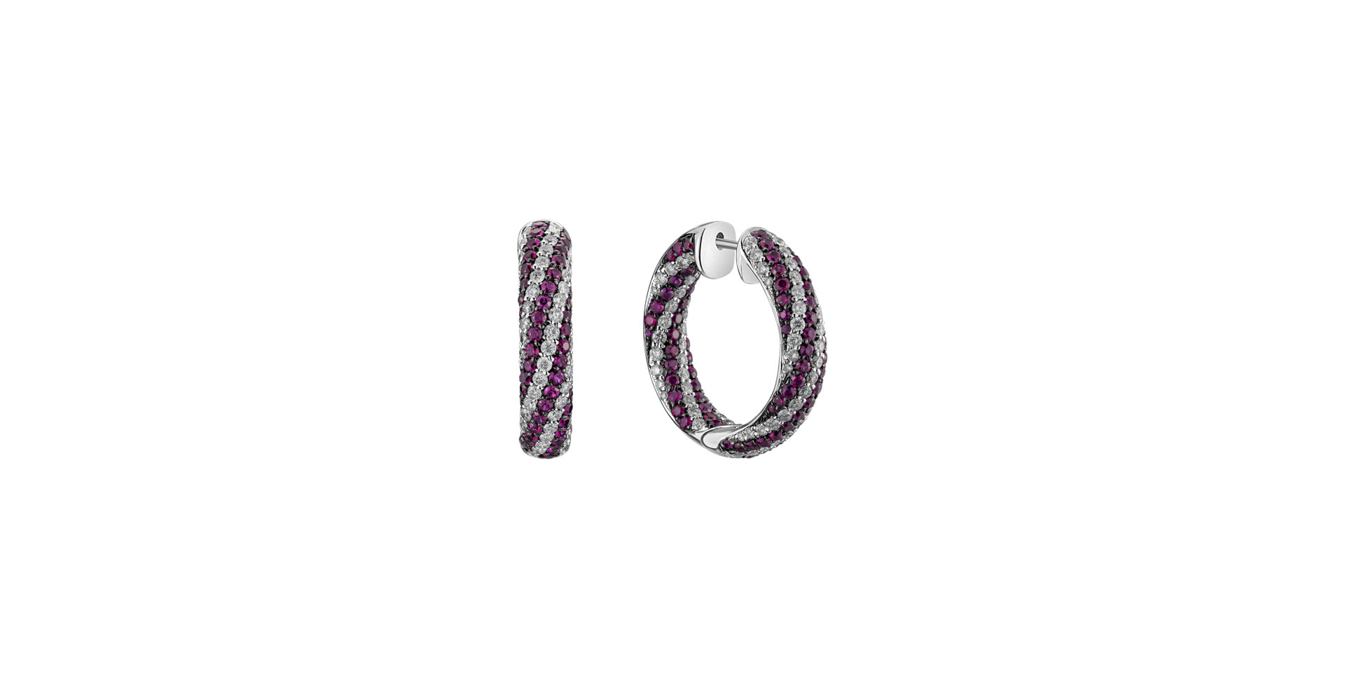 Diamond earrings and Ruby Element of Air