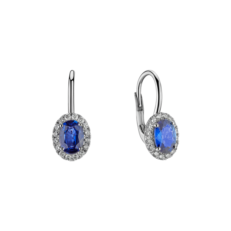 Diamond earrings with Sapphire Imperial Allegory