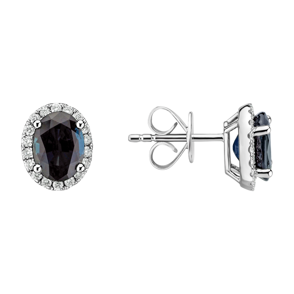 Diamond earrings with Sapphire Imperial Allegory