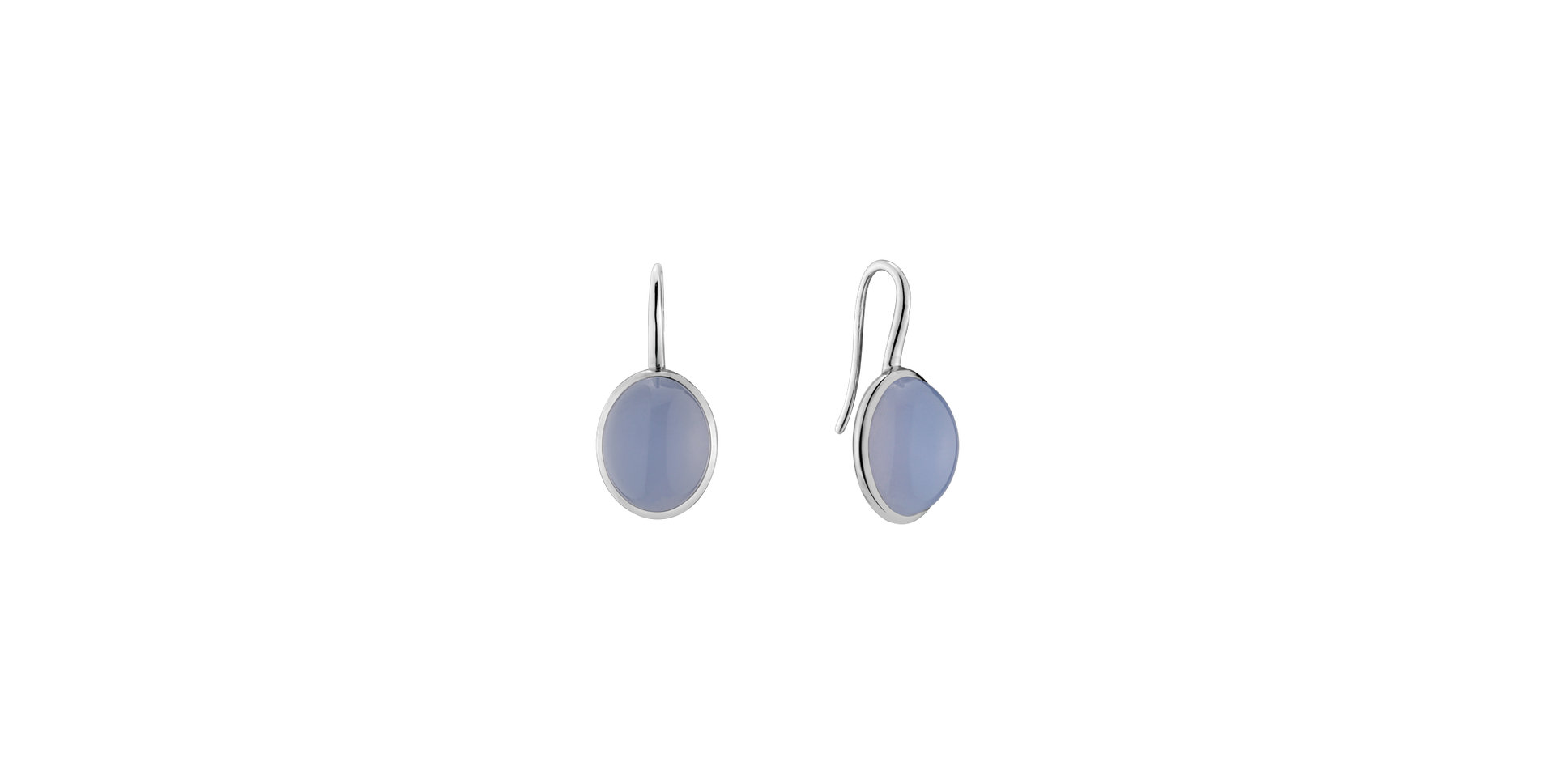 Earrings with Chalcedony Elegant Moondust