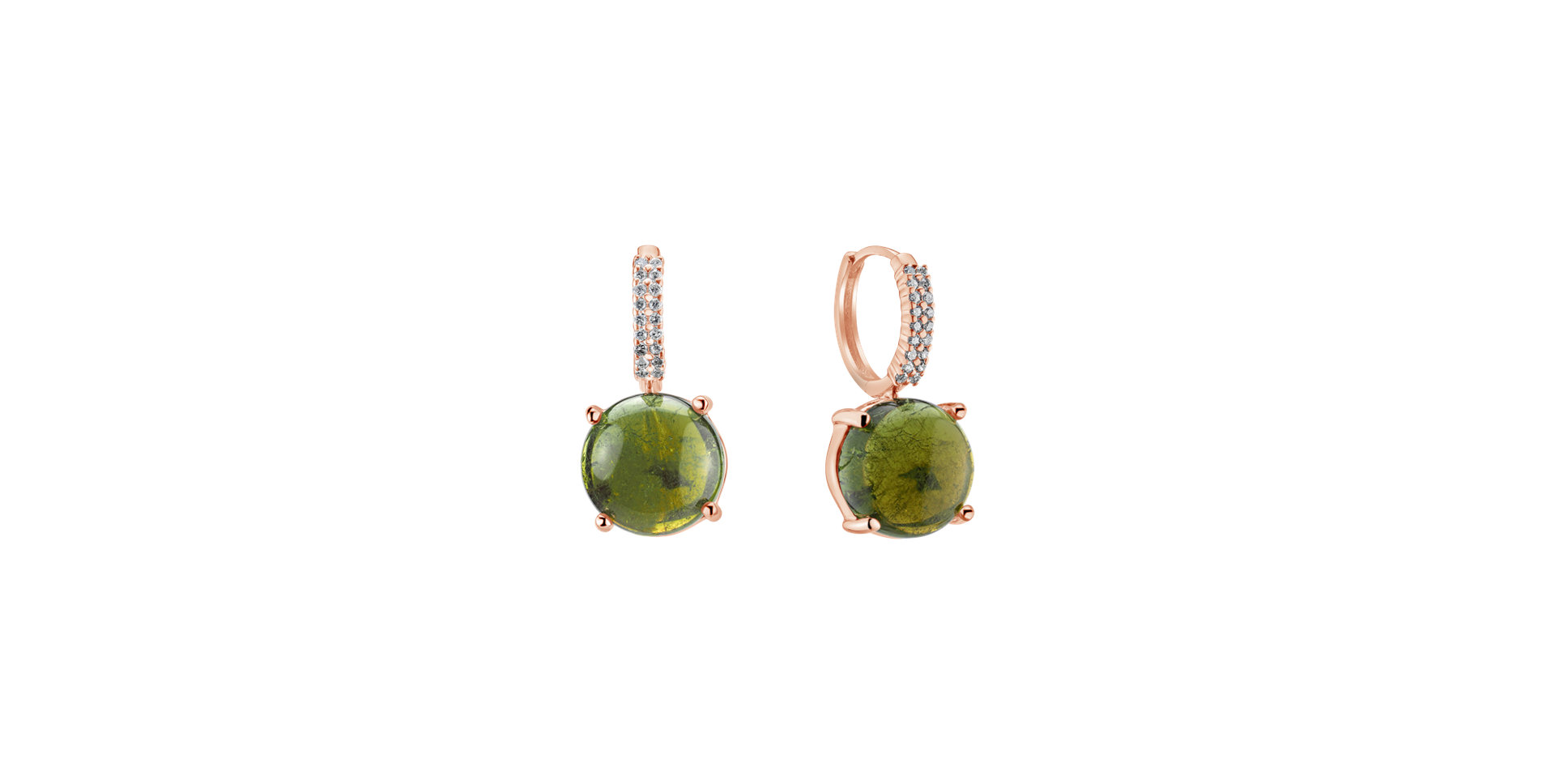 Diamond earrings with Tourmaline Eternal Melody