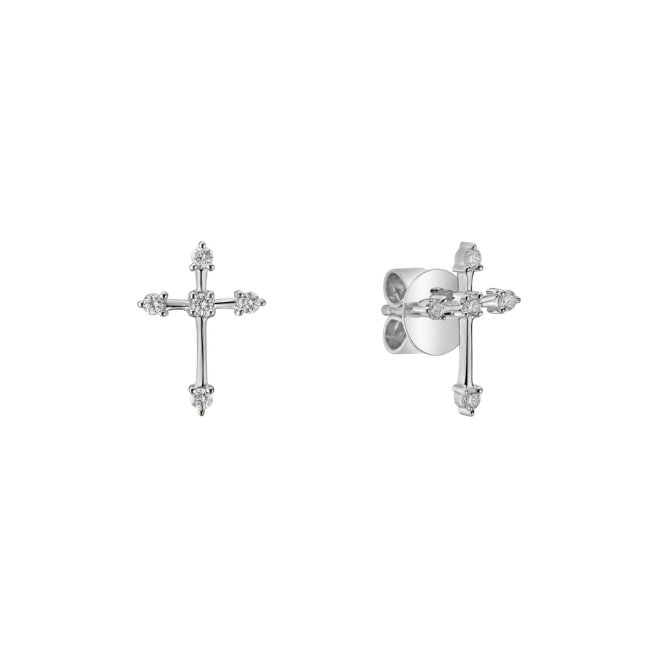 Diamond earrings Passion Cross