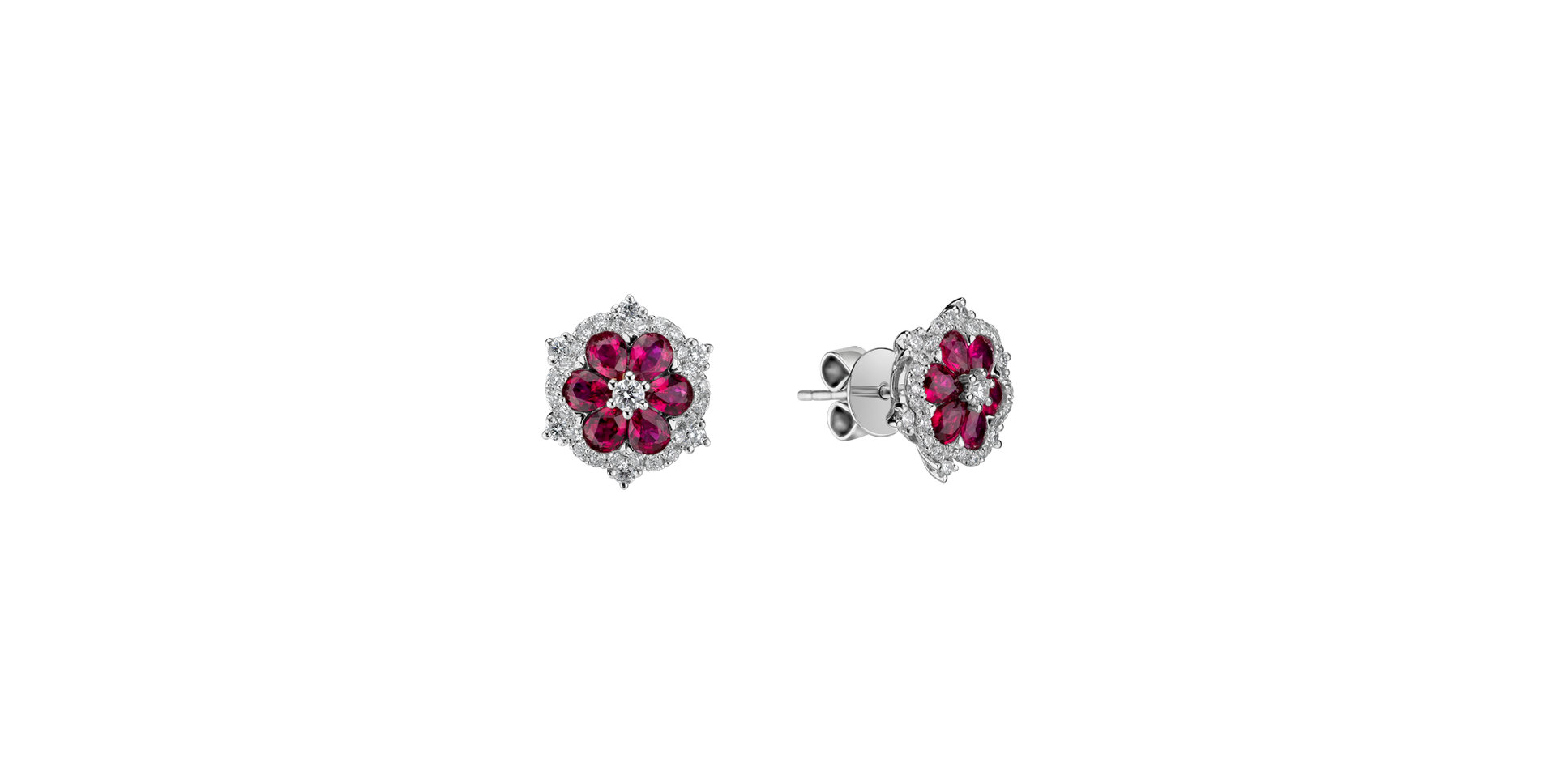 Diamond earrings with Ruby Sawyer