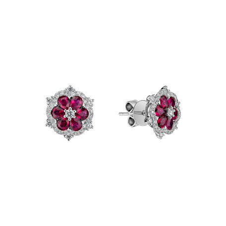 Diamond earrings with Ruby Sawyer