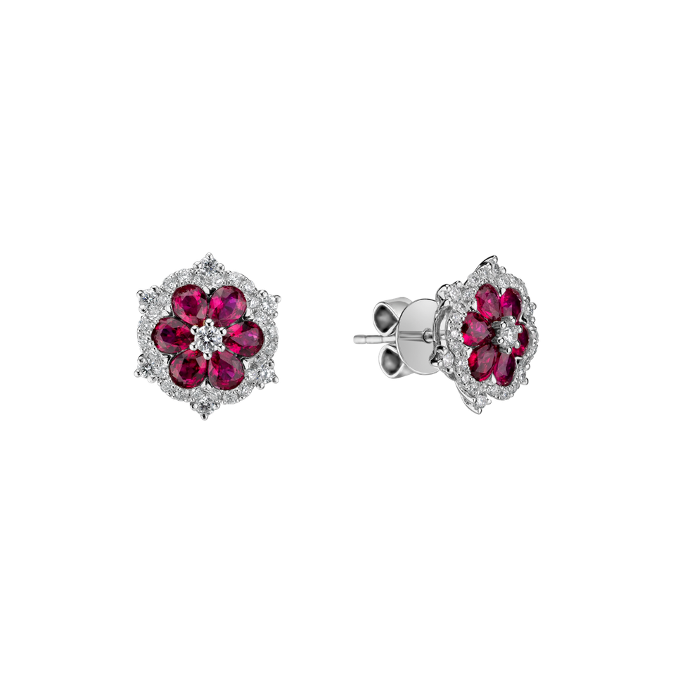 Diamond earrings with Ruby Sawyer