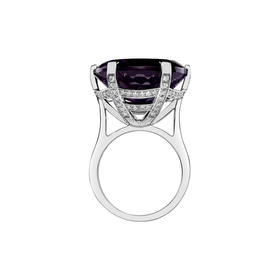 Diamond rings with Amethyst Fairytale Seraph