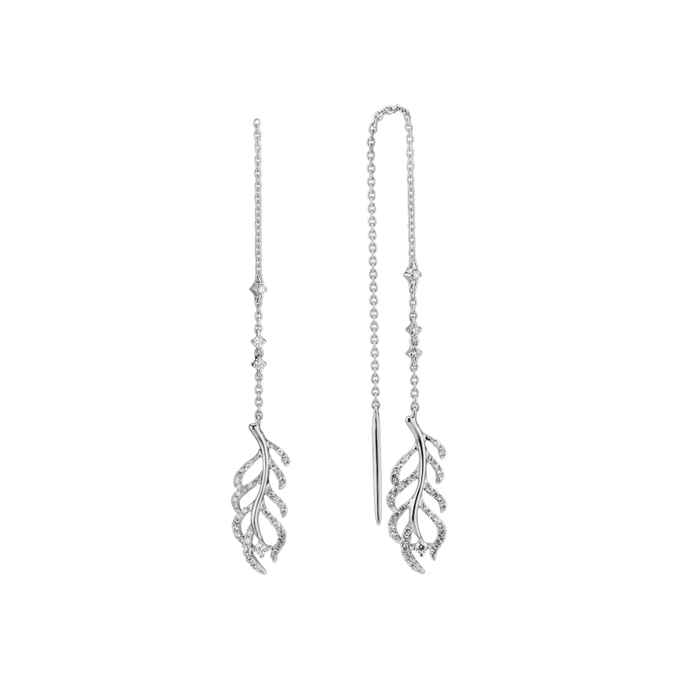 Diamond earrings Starry Feather