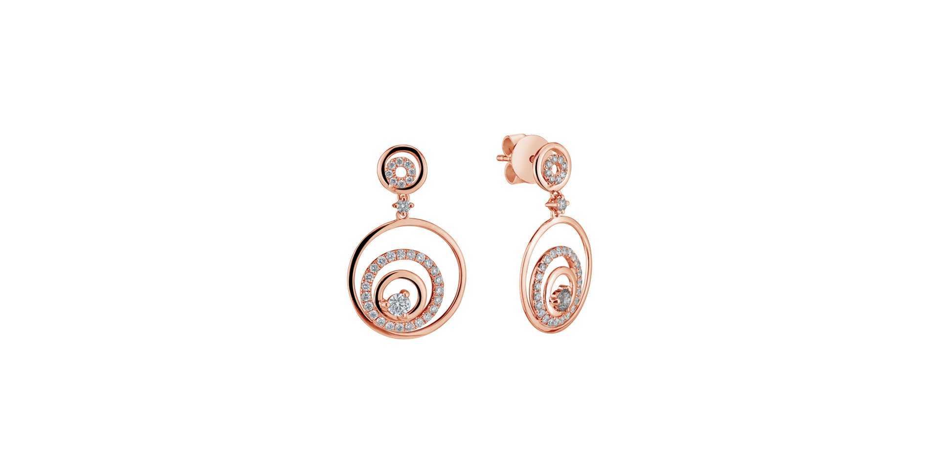 Diamond earrings The Rose Spiral