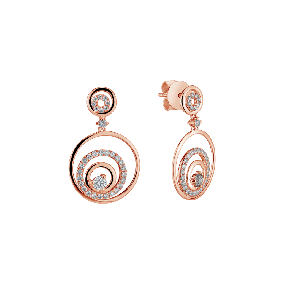 Diamond earrings The Rose Spiral