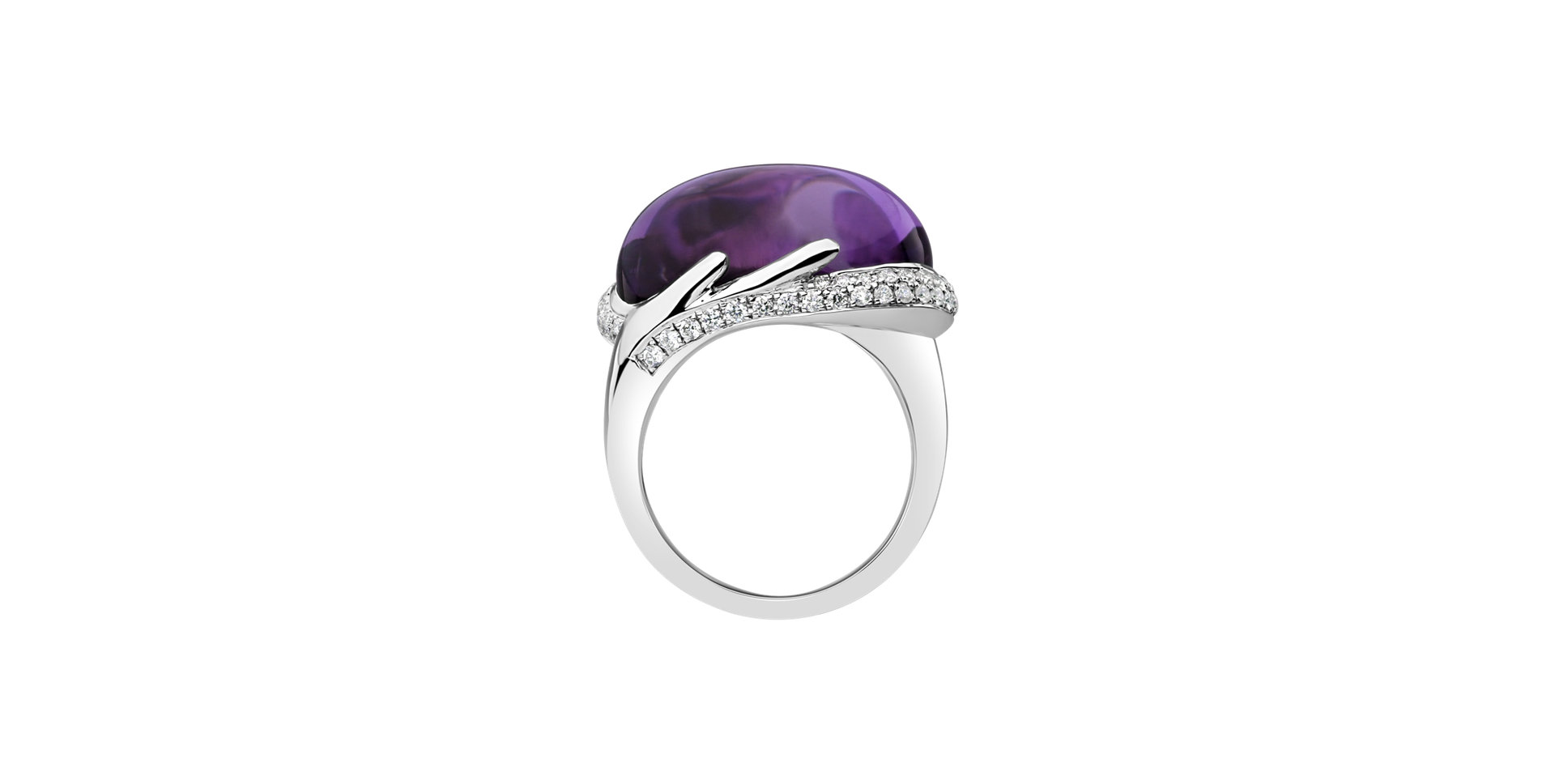 Diamond rings with Amethyst Gem Miracle