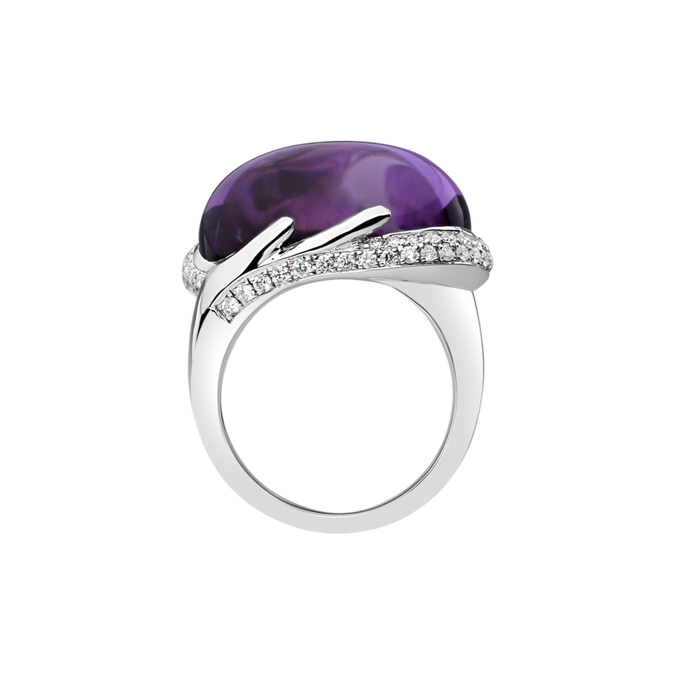 Diamond rings with Amethyst Gem Miracle