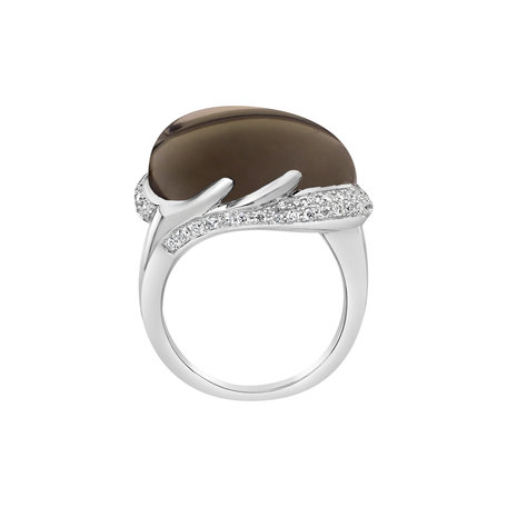 Diamond ring with Quartz Gem Miracle