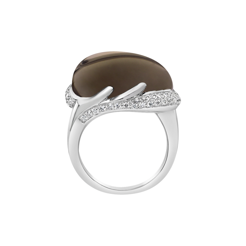 Diamond ring with Quartz Gem Miracle