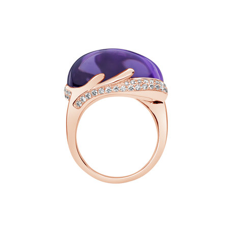 Diamond rings with Amethyst Gem Miracle