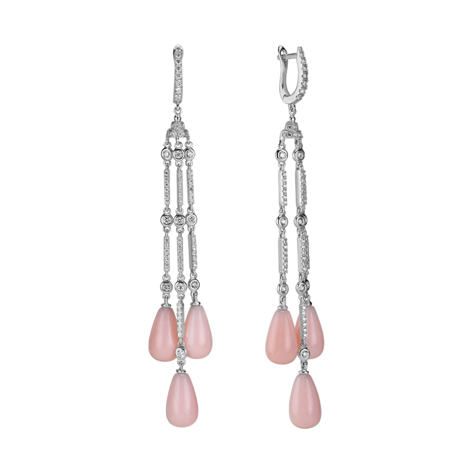 Diamond earrings and Opal Royal Dazzle