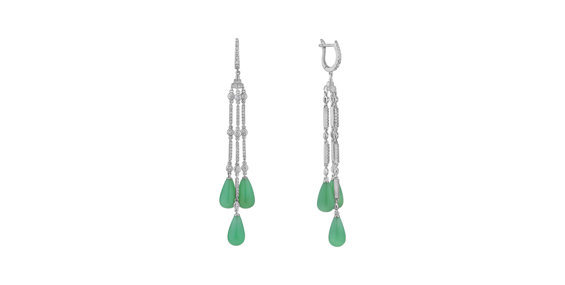 Diamond earrings and Chalcedony Royal Dazzle