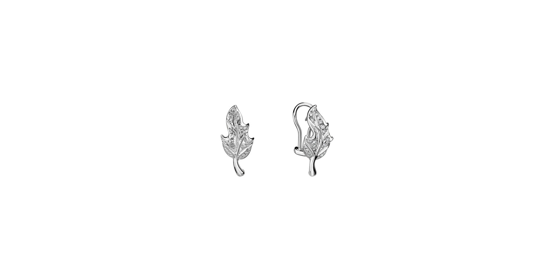 Diamond earrings Autumn Leaves