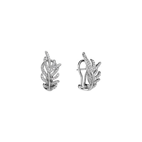 Diamond earrings Feather Glory